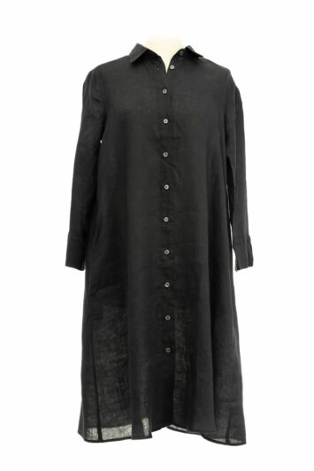 0039 Italy Kleid Lino schwarz