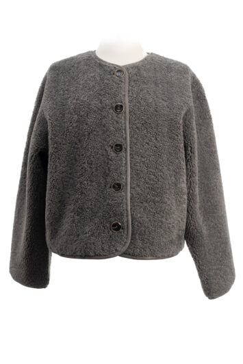 0039 Italy Teddyjacke Ricarda grau