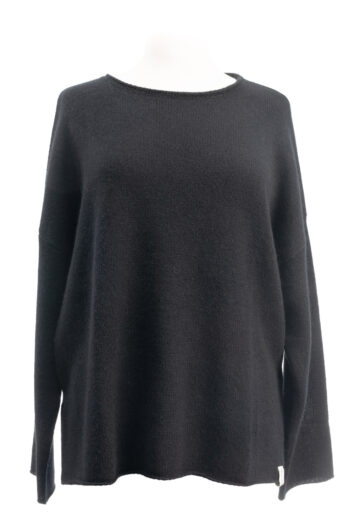 Henry Christ Pullover weit schwarz
