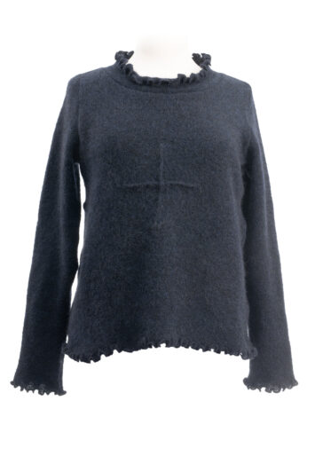 Hindahl & Skudelny Rüschenpulli darknavy