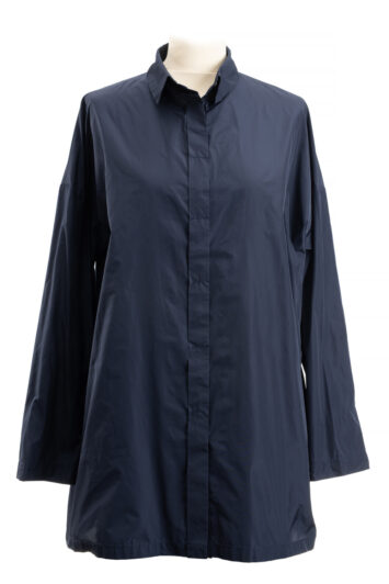 Estomo Taftbluse James blau