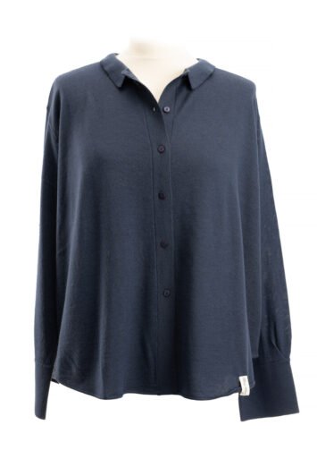 Henry Christ Strickhemd blau