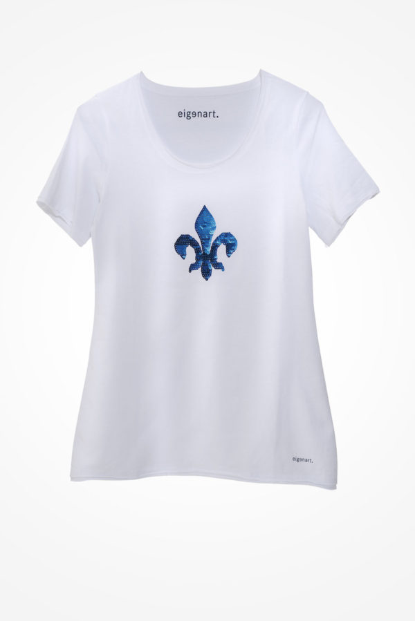 Lilien-Shirt-weiss-blau